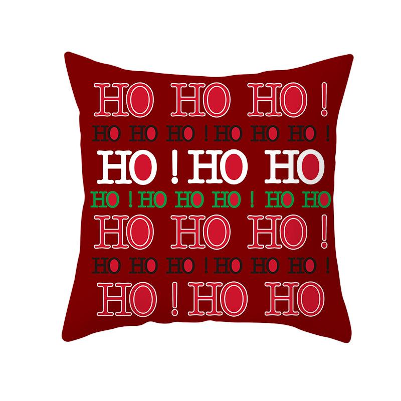 Red Series Christmas Peach Velvet Cushion Cover New Sofa Cushion Cover Square Cushion Cover