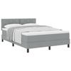 VidaXL Lit Box Spring avec Matelas Gris Clair 140x190 cm en Tissu 3338762