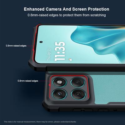 XUNDD For Motorola Edge 60 5G/60 Fusion 5G Case Dropproof TPU + Acrylic Clear Back Phone Cover
