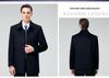 Men's Cashmere Lapel Wool Coat - Autumn/Winter Thick Button-Up for Middle-Aged & Elderly Casual Wear