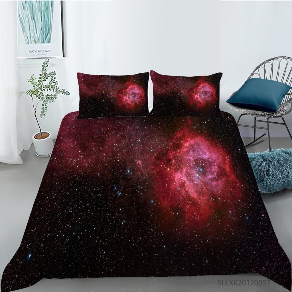 Universe Planet Series Polyester Quilt Cover Pillowcase Two or Three Piece Set Digital Printing