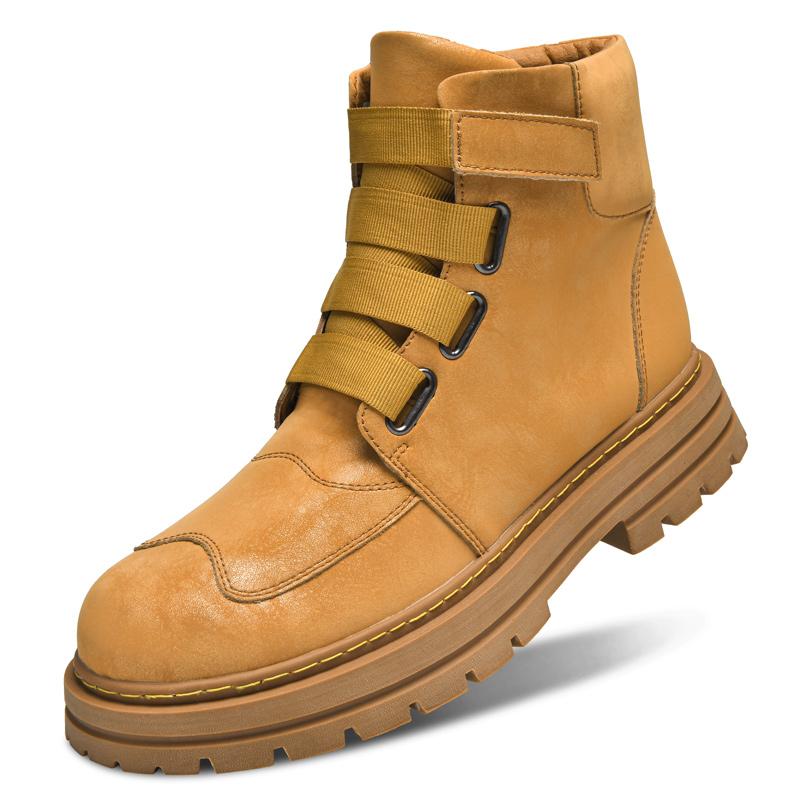 Unisex ručně vyráběné retro pánské boty z přírodní hovězí kůže Vodotěsné kotníkové sněhule Pánské boty