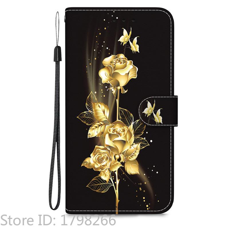 Elegante Portafoglio Colorato con Fiore Custodia per Telefono per Samsung Galaxy A27 5G SM-A276 A 27 Copertura in Pelle Flip Magnetica Carino Modello 3D Capa