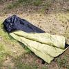 A1R Tunnel Water-Resistant Warm Sleeping Bag - Lightweight, Black, Capsule Design with Protective Cover, Dirt-Resistant, Inflatable.