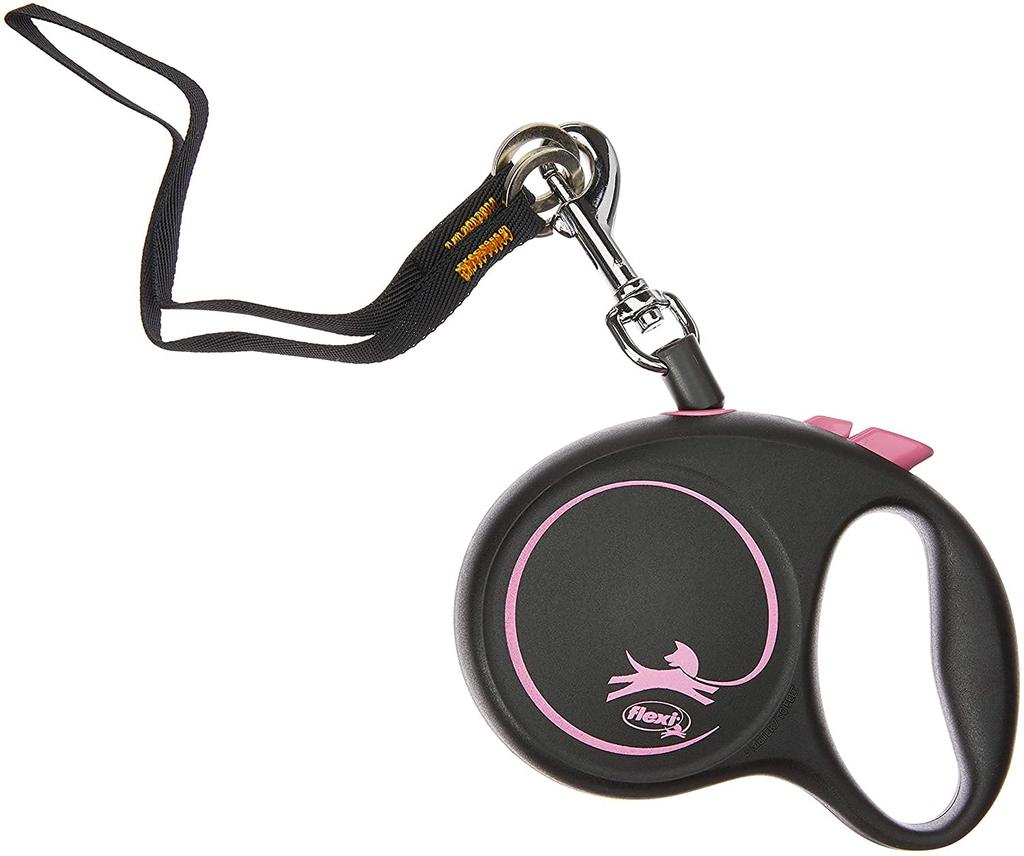 Flexi Black Design Cord XS (Under 8kg), 3m, Pink [Dog Lead]