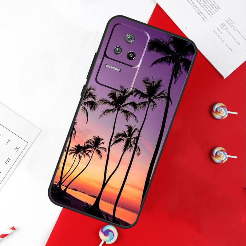 Sunset Palm Trees Cover For Xiaomi 13T 11T 12T 14T Pro 13 14 15 Ultra POCO X7 Pro X3 X5 X6 F5 F6 M6 Pro Case