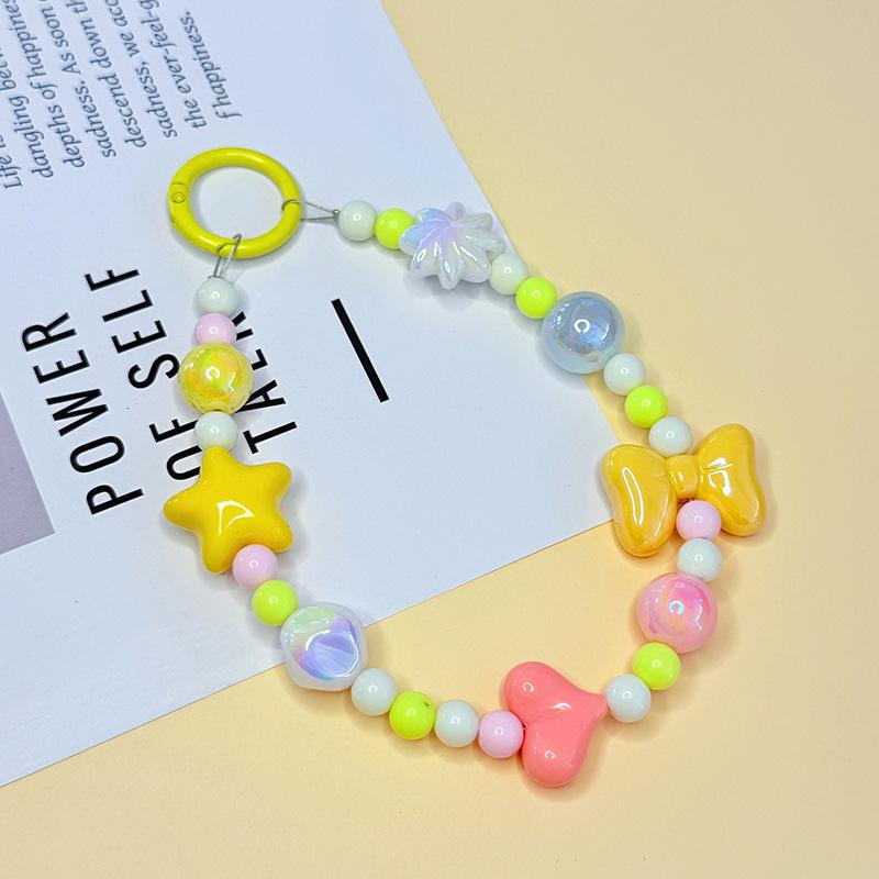 Diy Fashionable Small Fresh Mobile Phone Chain Anti-Lost Mobile Phone Case Pendant Beaded Bracelet Exquisite Girls Ccd Pendant