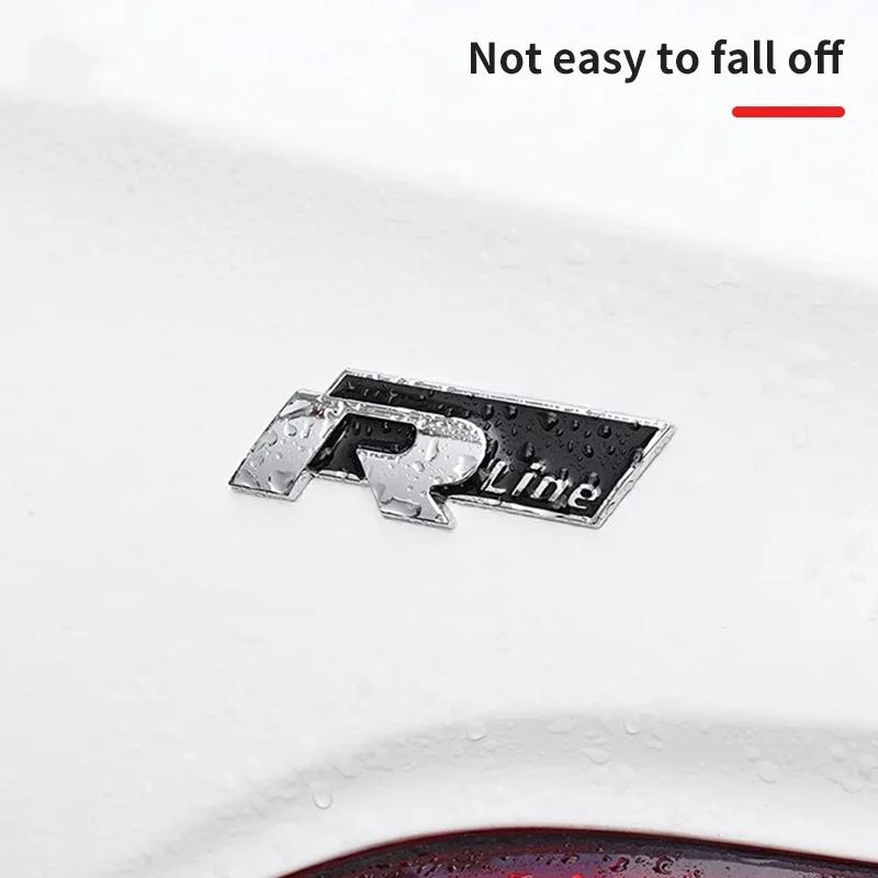 2025 Hot R Logo Emblem Car Metal Body Tail Trunk Sticker Accessories For Volkswagen Tiguan Bora POLO PASSAT CC Touran GOLF Jetta