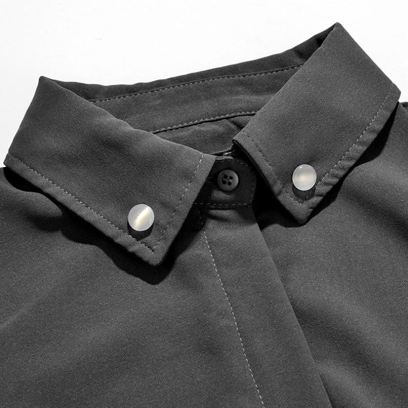 Cat's Eye Stone Shirt, Anti-glare Brooch, Women's Hidden Button Collar, High-end and Exquisite Brooch