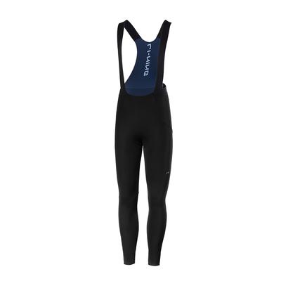 Li Ning Fleece Lined Windproof Warm Comfortable Bib Cycling Pants Unisex Pants Black LCUK125-1