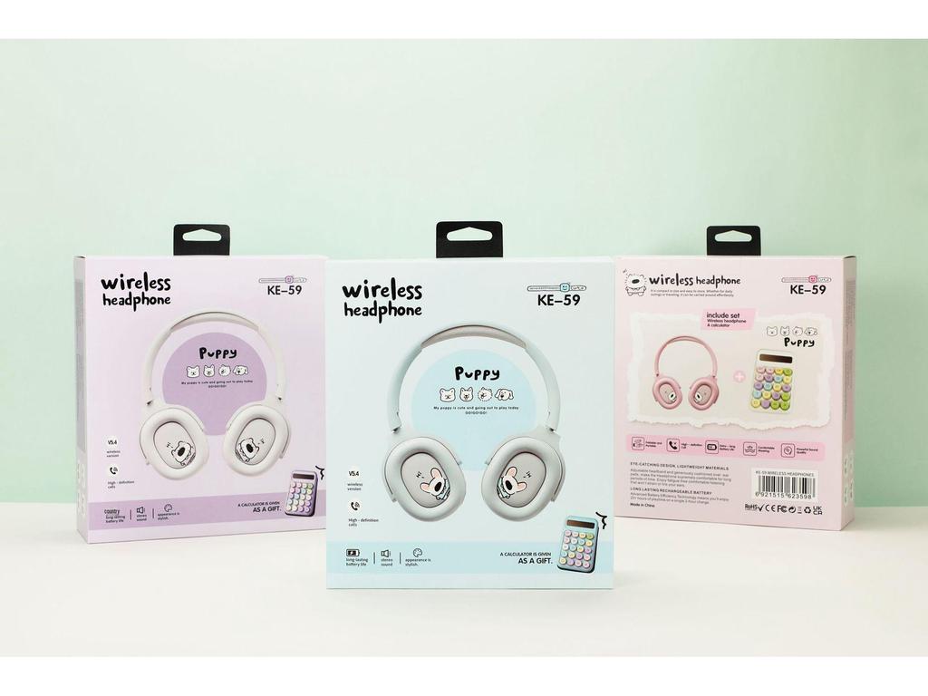 KE59 Cross New Over-Ear Bluetooth Stereo Headset - Fresh Simple Style for Computer