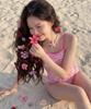 Laelliseupocheu [Rsla473 Pnk] Sunset Peach Strap Uv Back Swimsuit Pink