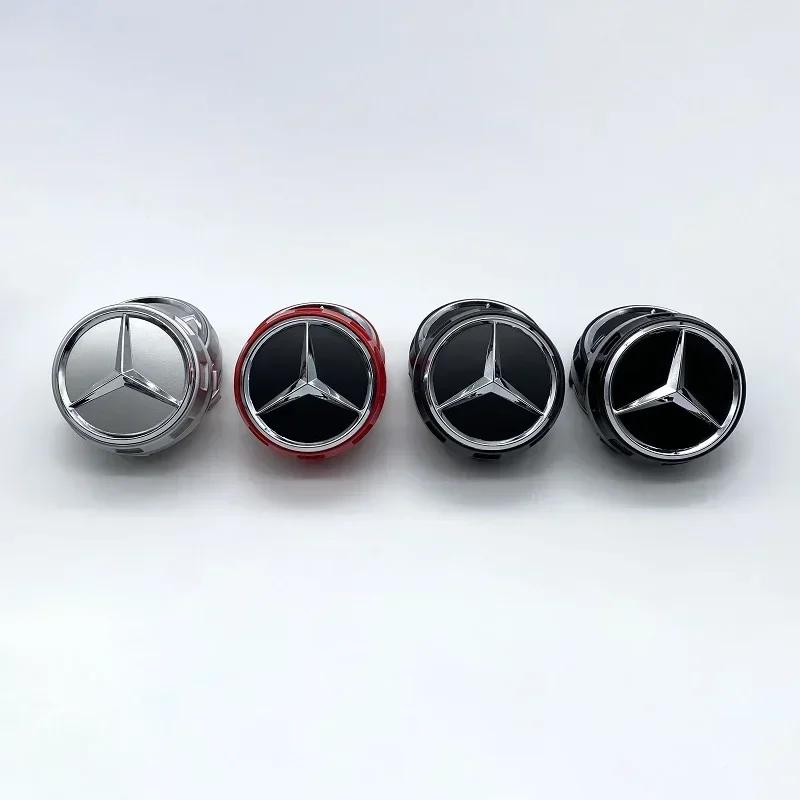 WVWGI1 For Mercedes Benz New 4Pcs 75mm Car Styling Wheel Center Cap Hub Covers Badge Car Accessories For Mercedes Benz AMG C63 C43 E53