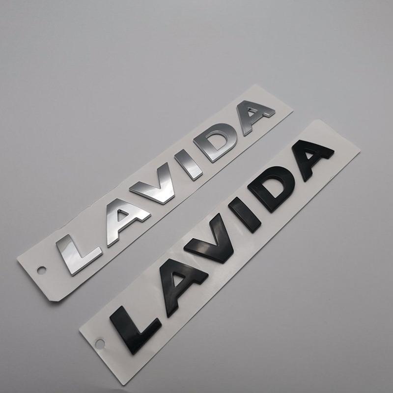 1Pc Rear Trunk Emblem Badge Sticker ABS Plastic Silver and Black for CADDY LAVIDA TIGUAN TIGUANL Logo Decorative