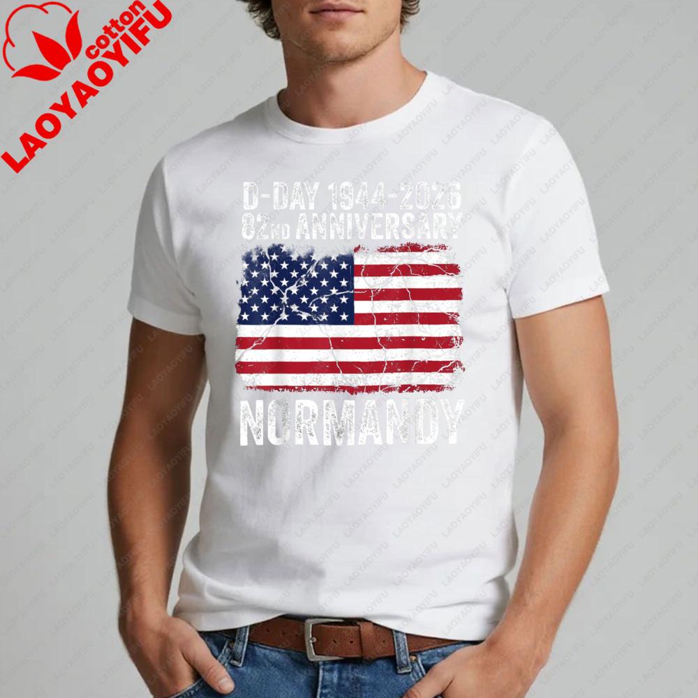 Dday 82nd Anniversary 19442026 Norunisexdy Tshirt Classic Memorial Clothing Unisex Unisex Unisex Summer Crewneck Cotton Tee Tops