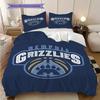 Memphis Grizzlies Bold Team Spirit Bedding(1 * Duvet Cover + 2 * Pillowcase, Without core)Duvet Cover and Pillowcase Soft and Comfortable