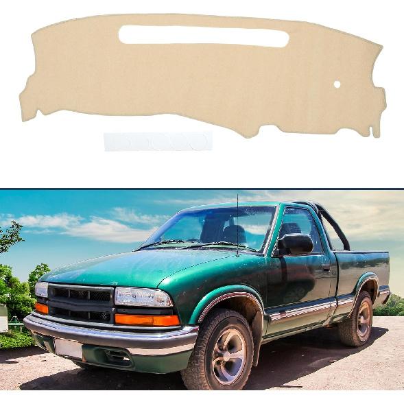 Dashboard Cover Dash Cover Mat Carpet for Chevy S10 Blazer 1998-2005 Polyester Beige