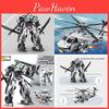 Armed Transformable Robot Helicopter Assembling Building Blocks Toy Children
