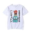 Sanrio 2026 Summer Comic Form Hangyodon Image 100 Cotton Printed Casual Tshirt Adult Children Parentchild Top Casual Wear