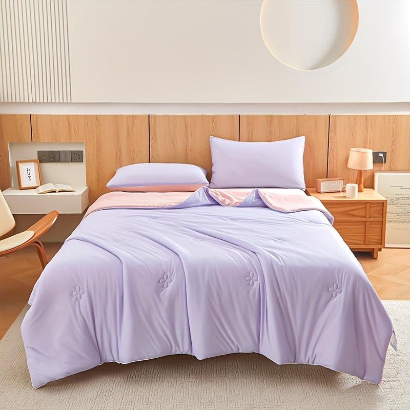 Summer Cooling Quilt Soft Breathable Cooling Quilt Lightweight Thin Quilt Quilted Construction for Bedroom Living Room Comforter