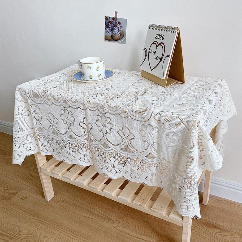 White Lace Table Cover Tablecloth Coffee Table Cushions & Covers Home Decor