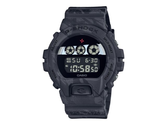 

Мужские часы CASIO G-SHOCK DW-6900NNJ-1JR Ninja, черный цвет с будильником на день/дату, полимерный ремешок, НОВИНКА