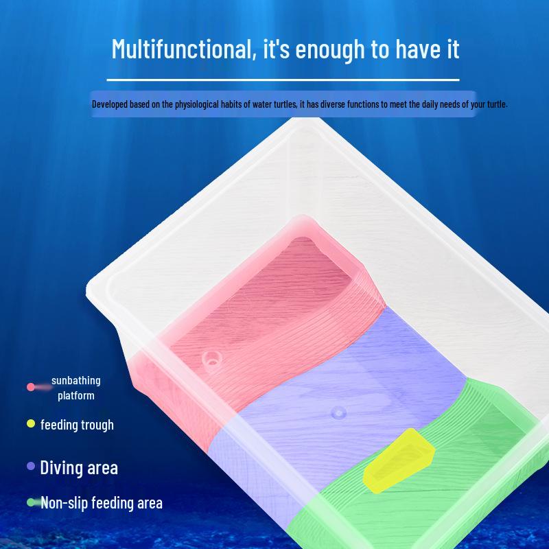 Medium Transparent Turtle and Goldfish Tank with Sealed Lid for Livestock
