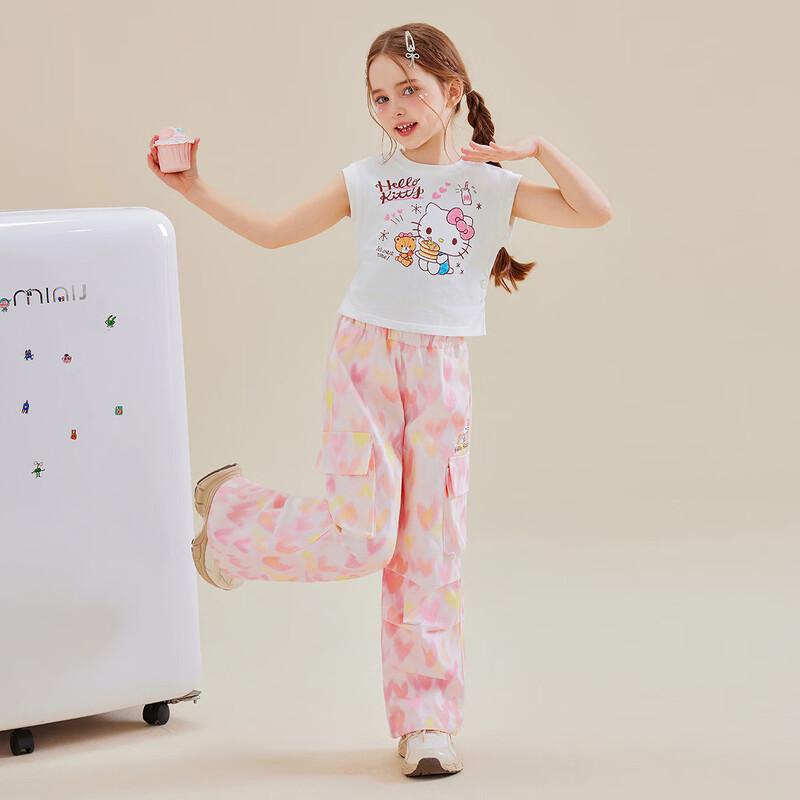 Hello Kitty Girls' Dopamine Color Block Summer Two-Piece Set