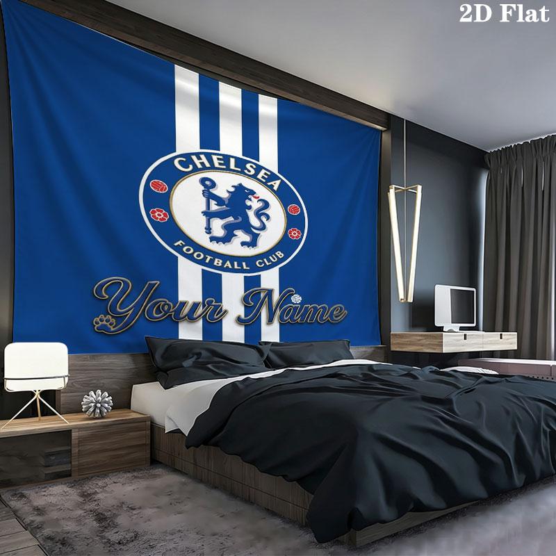 Chelsea F Custom Name Wall Tapestry Aesthetic Wall Hanging Printed Fabric Blanket Decorative Tapestries for Bedroom Living Room Home Decor