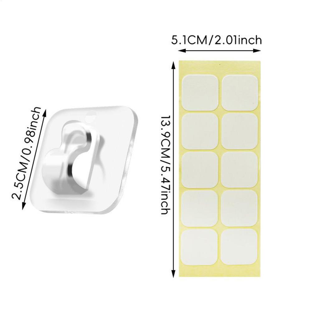 20pcs Clear Cable Clips Invisible Adhesive Wire Holders Damage-Free Cable Management For Lights Wires Home Mini Light Clips