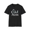 Cat Mom Mother's Day Black Cotton T-Shirt Gift Tee