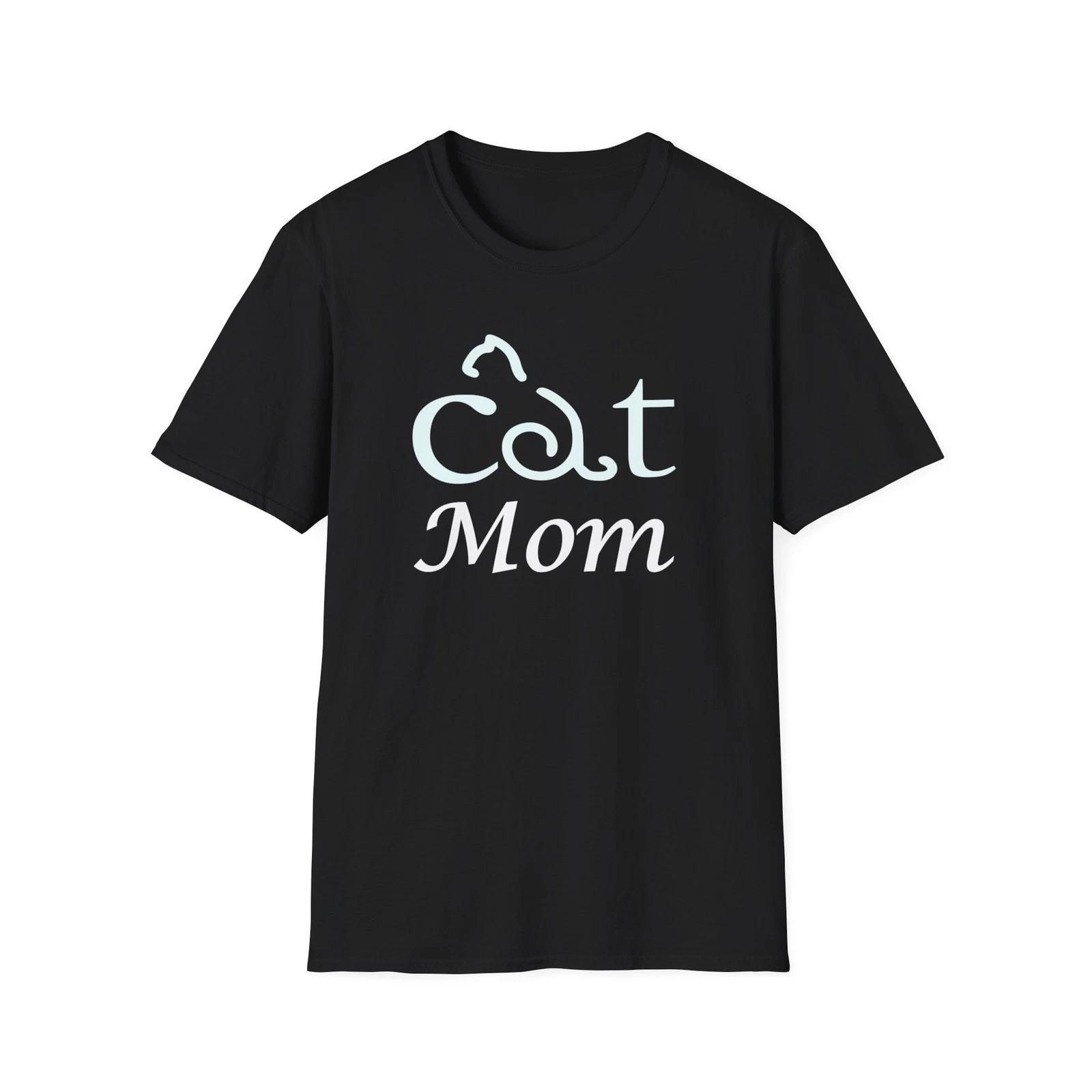 

Cat Mom Mother s Day Black Cotton T-Shirt Gift Tee XL