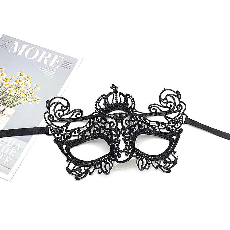 Cross-Border Lace Masquerade Party Mask – Women s Half Face Crown Eye Mask for Halloween Photography
