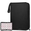 Zipper Trading Card Holder With Card Sleeves,Collectible Card Folder Fits 40 Cards And 30 Removable Trading Card Sleeves