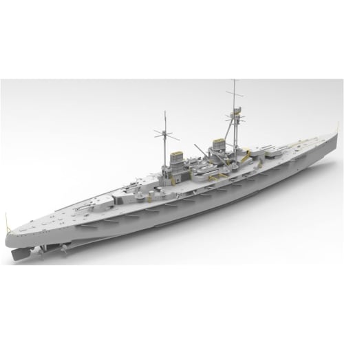 Takom Snowman 1/700 German Navy SMS Derfflinger 1917 Full Hull Model with 8 Metal Gun Barrels, Plastic Model Kit, TKOSP-7040, Molded In Color