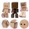 Handmade Shaking Wooden Man Figurine Car Decoration Small Ornaments Leg-swinging Robot Figurine Cute Wood Man Car Good Creative