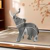 Creative Elephant Shape Statue Graffiti Pattern Good Luck Figure Synthetic Resin Display Mold Office Decor