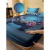 1 Simple Modern Game Handle Digital Printed Frosted Fitted Sheet,bedroom Printed Bed Cover,bedding(No Pillowcase)