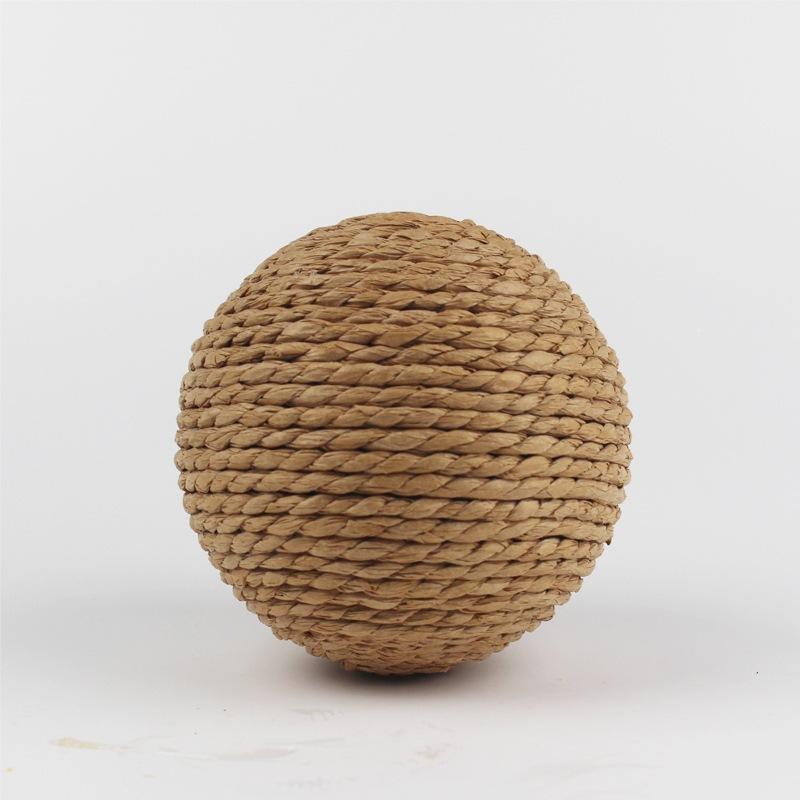 Grote Sisal Papier Touw Kat Speelgoed Bal Bijtbestendig Geluid Kat Bal, Interactief Kittens Zelf Speelgoed Kauwspeelgoed voor Binnenkatten (Brown,8cm)