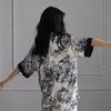 Pajamas Women'S Suit High-End Ink Painting Summer Short-Sleeved Trousers Loose Large-Size Loungewear Women