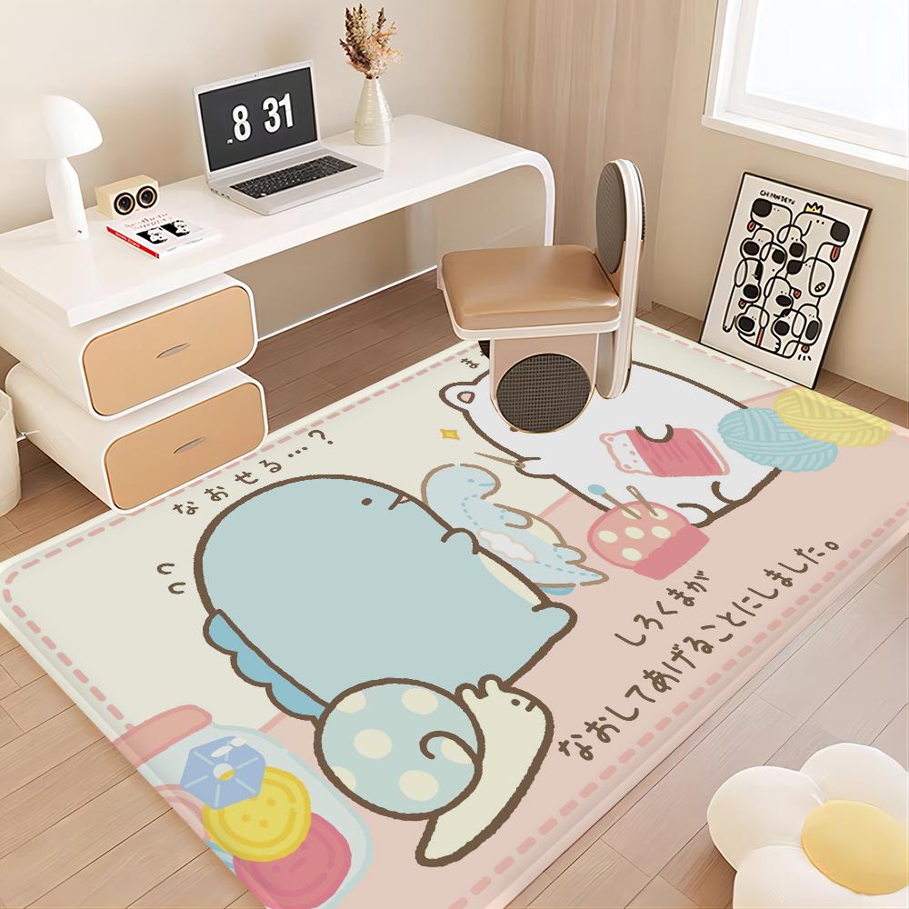 Cartoon Pink Sumikko Gurashi  Floor Mat Floor Mat INS Style Soft Bedroom Floor House Laundry Mat Anti-skid Household Carpets