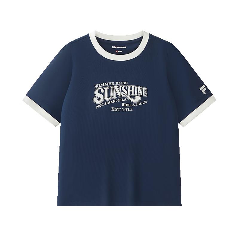 FILA FUSION Women s Basic Knit Short Sleeve T-Shirt XL тибетский синий