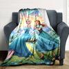 1pc Elsa Anna blanket Lightweight Flannel Throw for Sofa Bed Travel Camping Livingroom Office Couch Chair