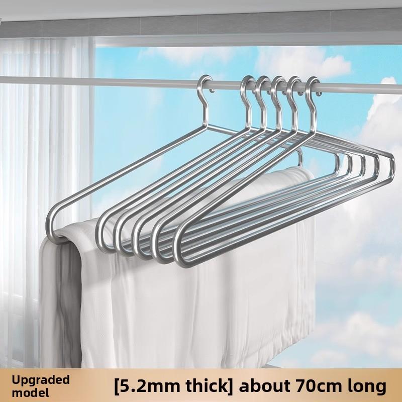 

Stainless Steel Clothes Hanger for Drying Sheets Quilts Towels And Bath Towel Covers Extra Thick And Long for Balcony Use