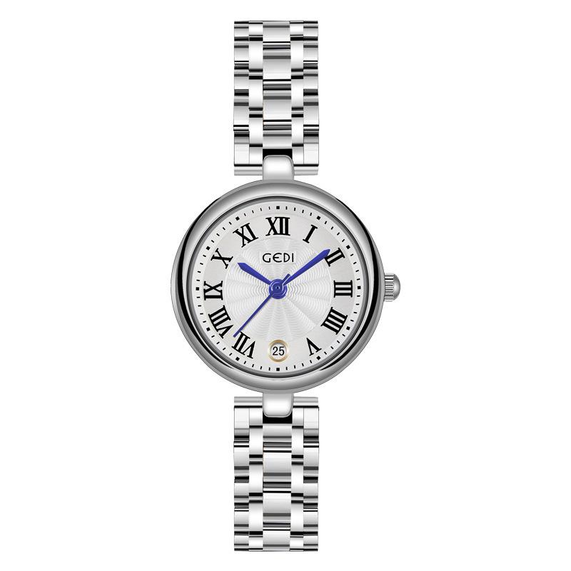 Light Luxury High-End Steel Belt Watch, Small Exquisite Solid Stainless Steel Watch, Women S Waterproof Quartz Watch