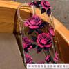 Rose red roses are suitable for Apple 16pro mobile phone case 15pro transparent 1413 airbag 12 trend 11 explosion