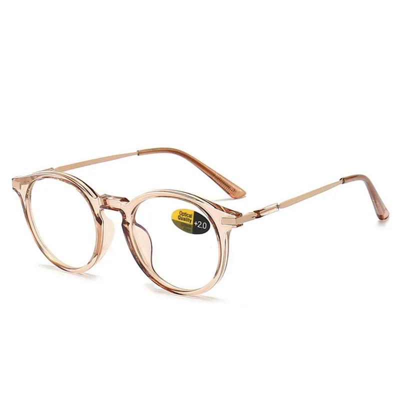 Fashion  Anti Blue Light Glasses Round Reading Glasses Presbyopic Eyeglasses Vision Care +0.00~+4.00 13colors Women Elderly