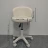 Round Swivel Stool with Backrest - 136.08 KG Weight Capacity, 360° Rotating, Adjustable Height, Ideal for Beauty Makeup