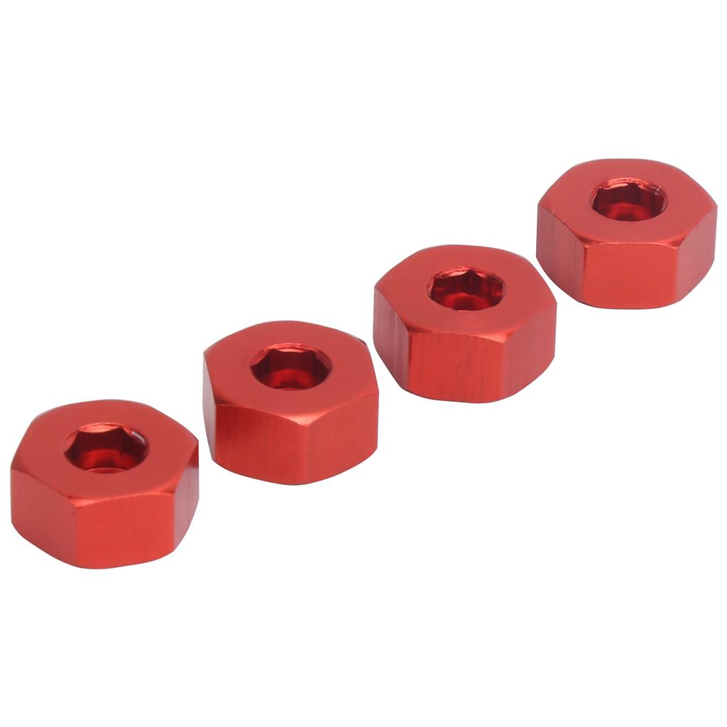 4pcs 5mm To 12mm Combiner Wheel Hub Hex Adapter Accessory for WPL D12 1 10 RC TrucksRed