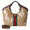 GUCCI Coated Canvas One Shoulder Handbag Small Women's Khaki & Dark Brown 860845-FAF1L-9653